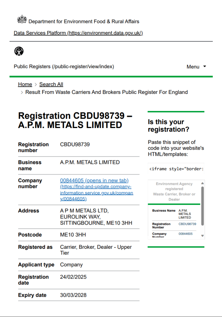 Waste Carriers Licence image